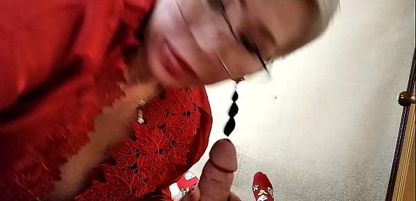  Lady in red, or all the older girls suck dick! Sweet games with mature pussy... ))